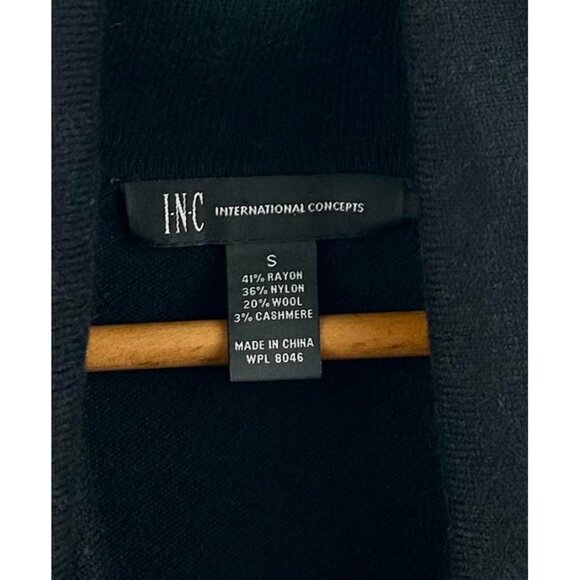 Women's Wool Cashmere Blend Black Cowl Neck Tunic Sweater Size SMALL - Picture 5 of 7